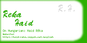 reka haid business card